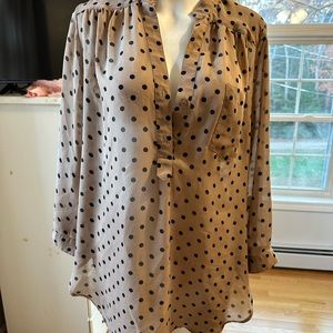 Women’s partially sheer blouse